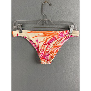 Roxy Bikini Bottoms Women's Medium Tropical Print Braided‎ Trim Swimwear